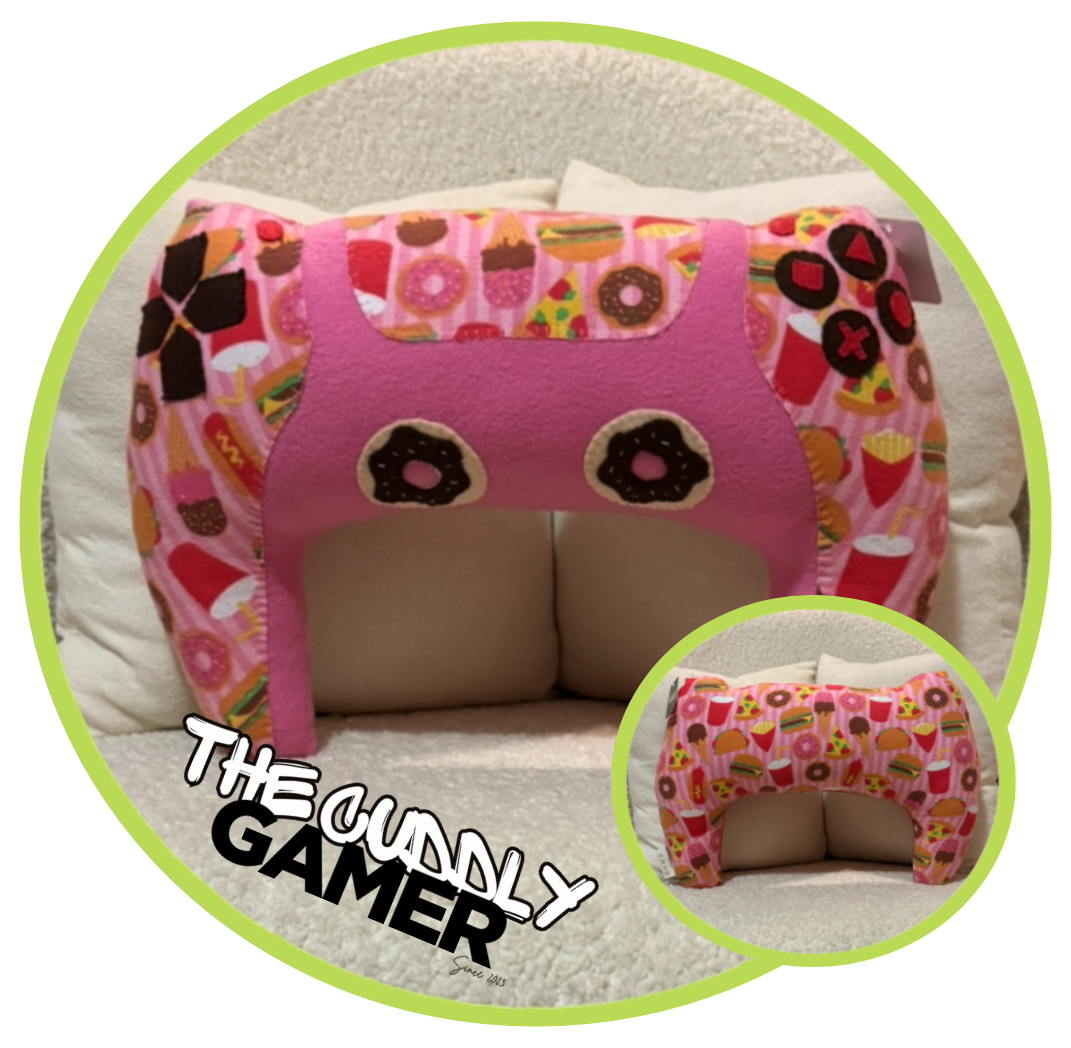 Snacks Controller Pink Lap Pillow