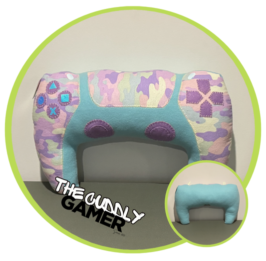 Blue & Purple Camo Controller Lap Pillow