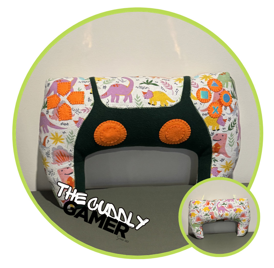 Dinosaur Green Controller Lap Pillow