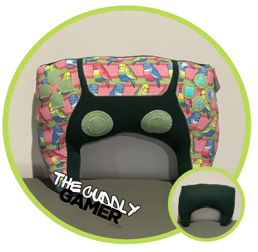 Tweet Tweet Green Controller Lap Pillow